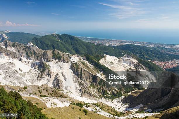 Panoramic View Of Carraras Marble Quarries In Tuscany Italy Stock Photo - Download Image Now