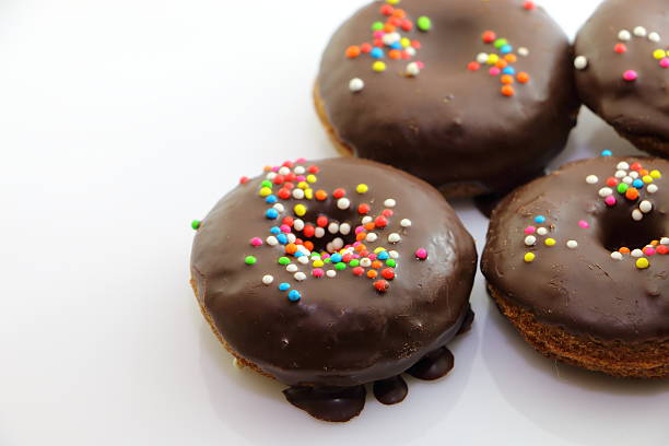 Sweet chocolate donuts