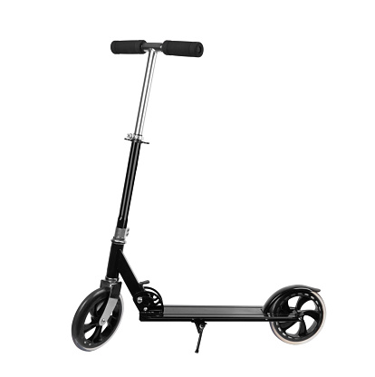metal scooter isolated on a white background