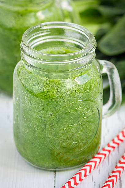 istock Green smoothie with celery, cucumber, spinach, apple and lemon 510325276