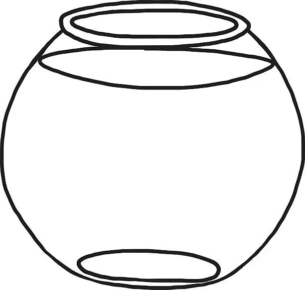 Vector illustration of fish bowl