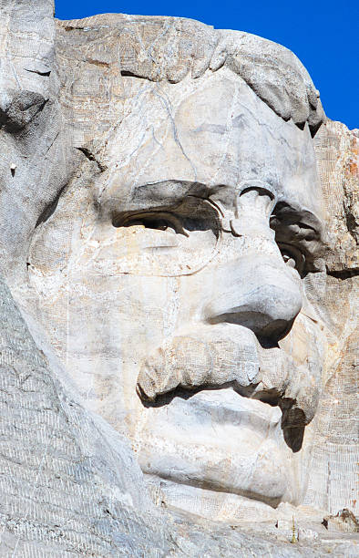 mount rushmore national memorial - theodore roosevelt fotografías e imágenes de stock