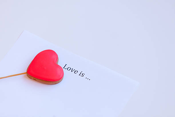 istock Paper with words Love is 510329906