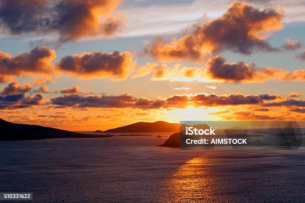 Blasket Islands At Sunset In County Kerry Ireland Stock Photo - Download Image Now - Dingle Peninsula, Beauty, Beauty In Nature