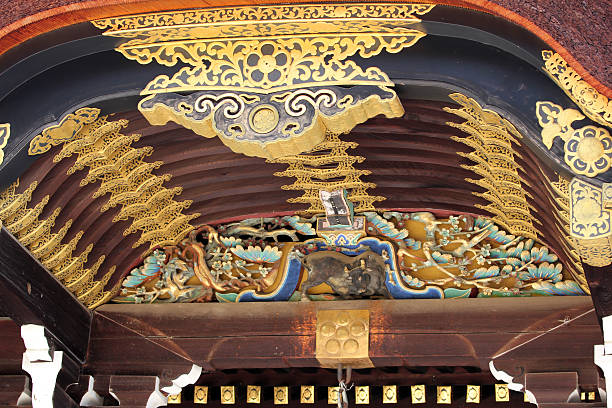 Detail of a handrail in the shape of a snake at the Chaukhtatgyi Buddha Temple in Yangon.