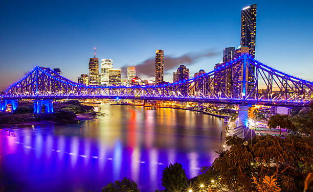 Australia. Storybridge, Brisbane Brisbane's Iconic Storybridge story bridge photos stock pictures, royalty-free photos & images