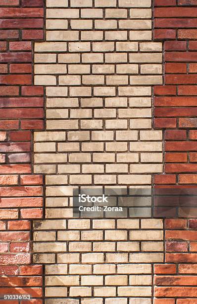 Weathered Stained Old Brick Wall Background Stock Photo - Download Image Now - Backgrounds, Brick, Brick Wall