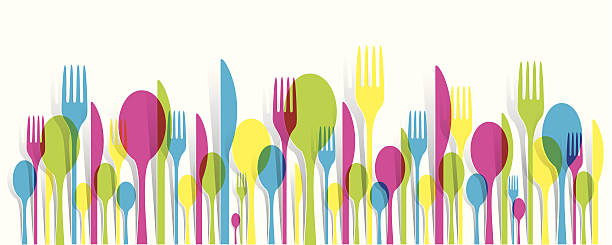 Cutlery Icons Set vector art illustration