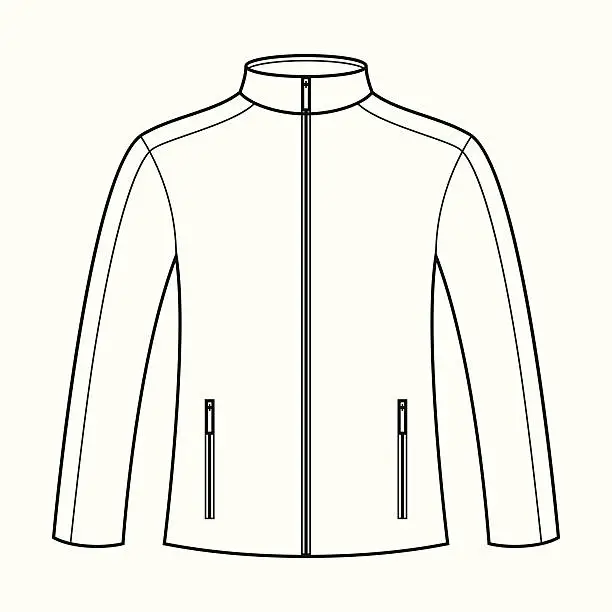 Vector illustration of Jacket template