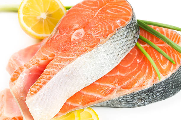 istock Salmon steak with lemon 510352807