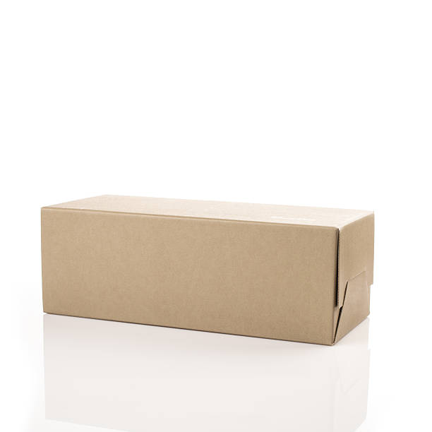 istock Brown shoe box on white isolated background 510354009