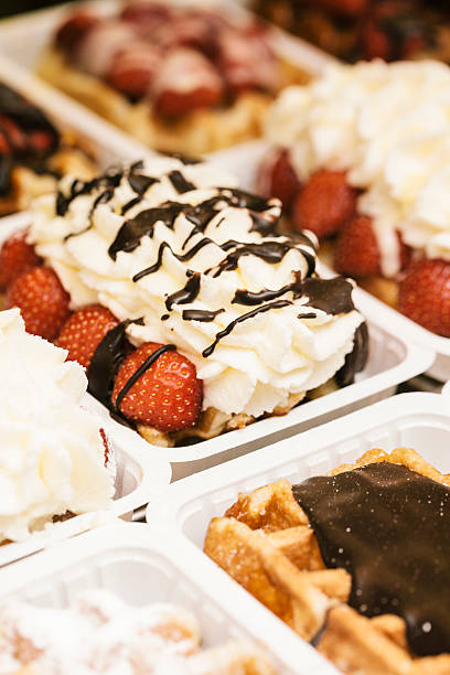 istock A variety of different Belgian waffles and toppings 510355905