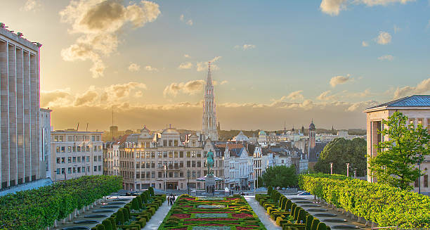 mont des arts - región de bruselas capital fotografías e imágenes de stock