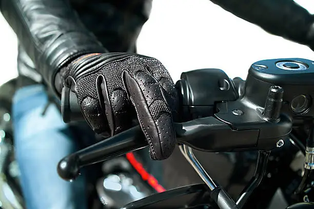 Photo of hand of motorcyclist