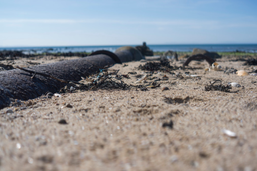 Pipe on the beach, Scotland