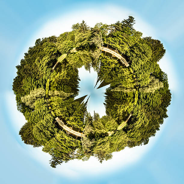 istock Mini planet with trees and lake 510376495
