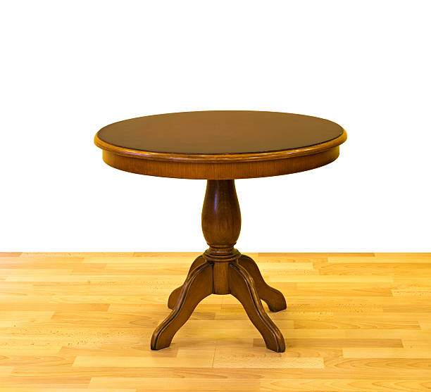istock Round wooden table 510376999