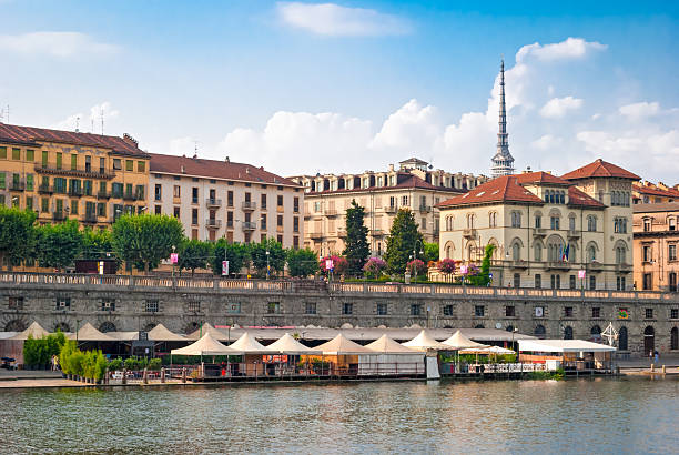 Turin (Torino), river Po and Murazzi Turin (Torino), river Po and Murazzi turin stock pictures, royalty-free photos & images