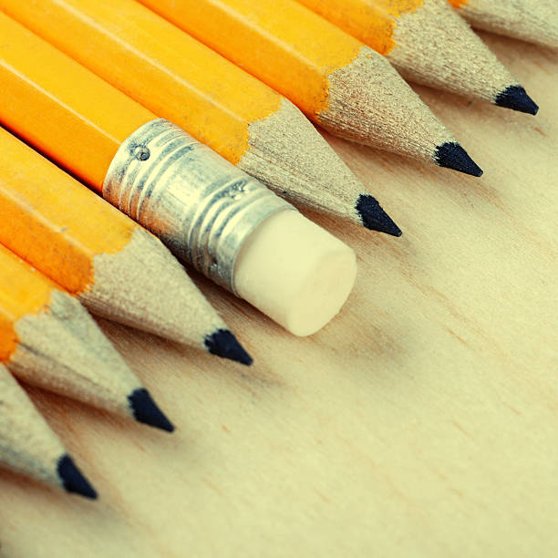 istock diagonal group of pencils and eraser 510377203