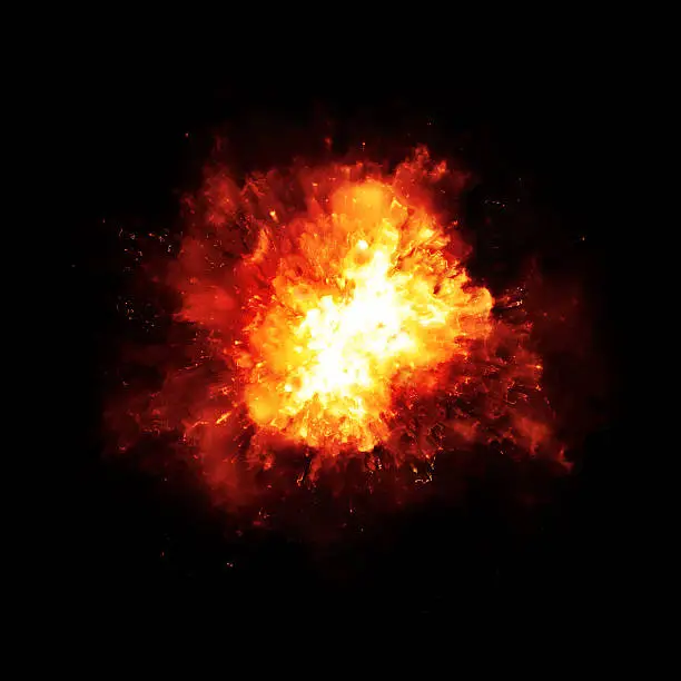 Photo of explosion fire