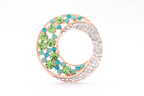 istock round brooch on a white background 510383086