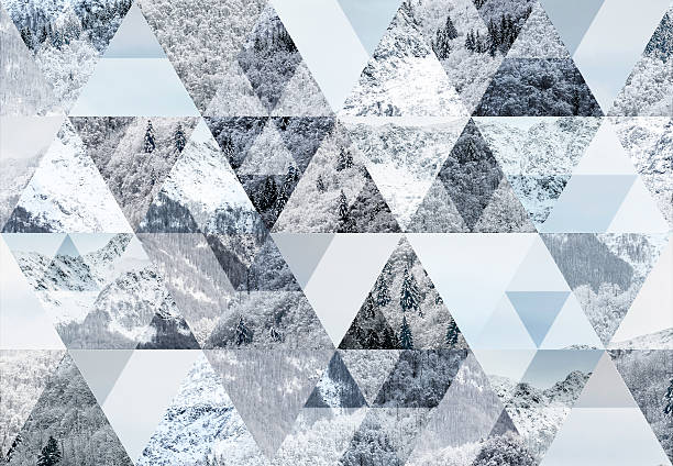 istock Abstract triangle shaped background: Italian Alps snow winter scene 510383698