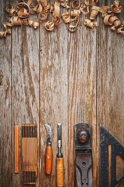 woodworking tools stock photo