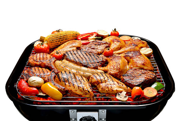 churrasco - grilled chicken chicken barbecue fire imagens e fotografias de stock