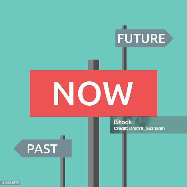 Now Past And Future Stock Illustration - Download Image Now - Futuristic, The Past, Planning