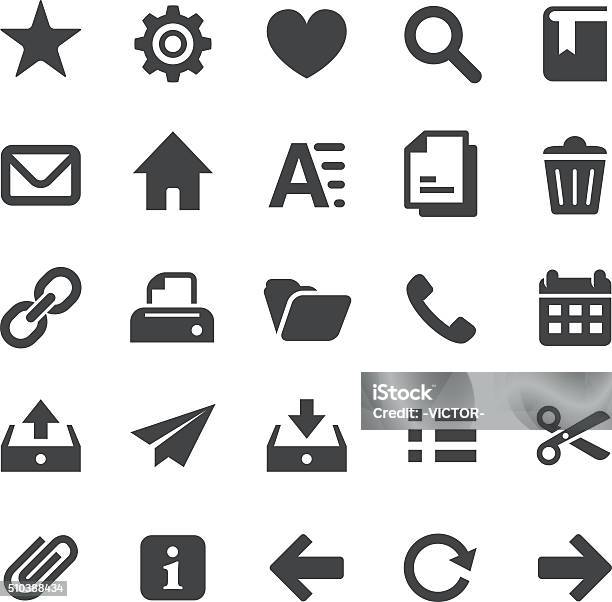 Homepage Icons Set Smart Series Stock Illustration - Download Image Now - Icon Symbol, Photocopier, Glue