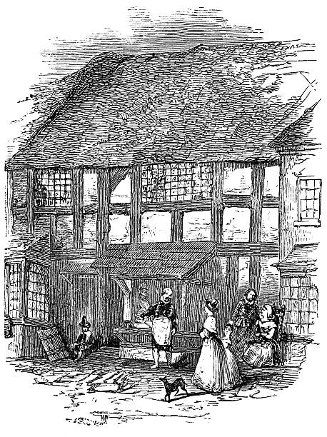 셰익스피어 출생지 하우스 - stratford upon avon william shakespeare england house stock illustrations