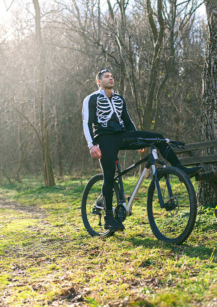 istock Cyclist riding mountain bike 510390500
