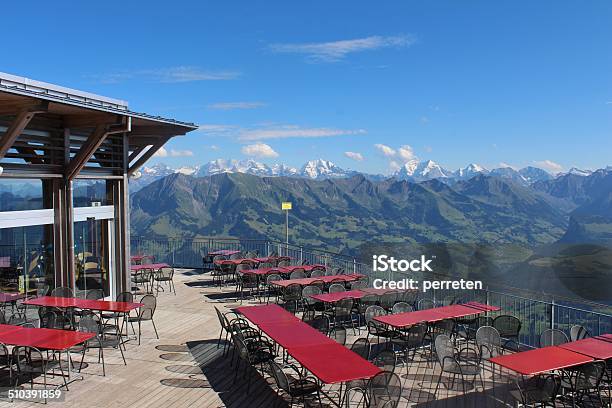 View From The Stockhorn Stock Photo - Download Image Now - Balcony, Bernese Oberland, Building Exterior