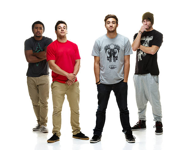 istock Four friends standing together 510392731