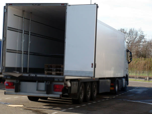 istock Looking At Empty Semi Truck 510394428
