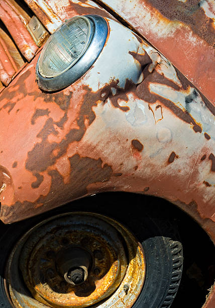 istock Rusty Old Dented Red Pickup Truck Fender Macro 510395850