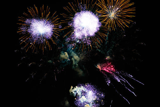 istock Fireworks in the night sky 510396001
