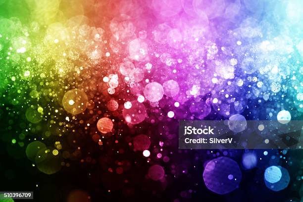 Rainbow Of Lights Stock Photo - Download Image Now - Abstract, Backgrounds, Blue