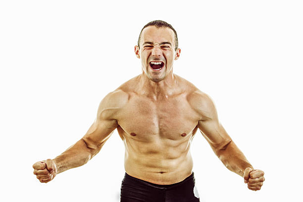 istock Strong muscular man bodybuilder ready to fight for victory 510397313