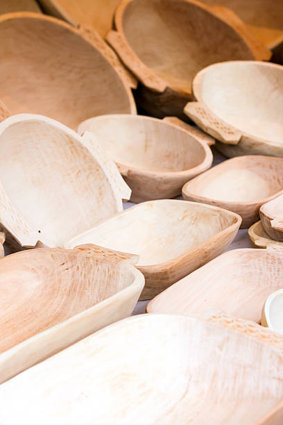 Rumano utensilios de cocina de madera tradicional - foto de stock