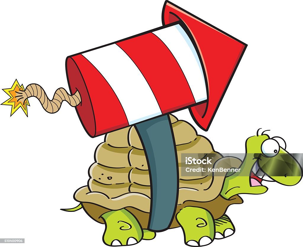 Turtle Rocket Shell Cartoon Turtle With A Rocket Stock Illustration - Download Image Now ...
