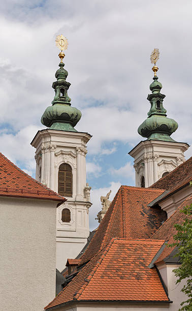 istock Cityscape with Mariahilferkirche Church in Graz, Austria 510401864