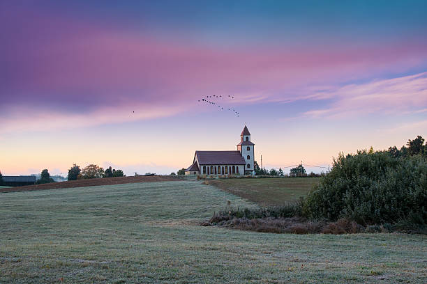 Church steeple with cross