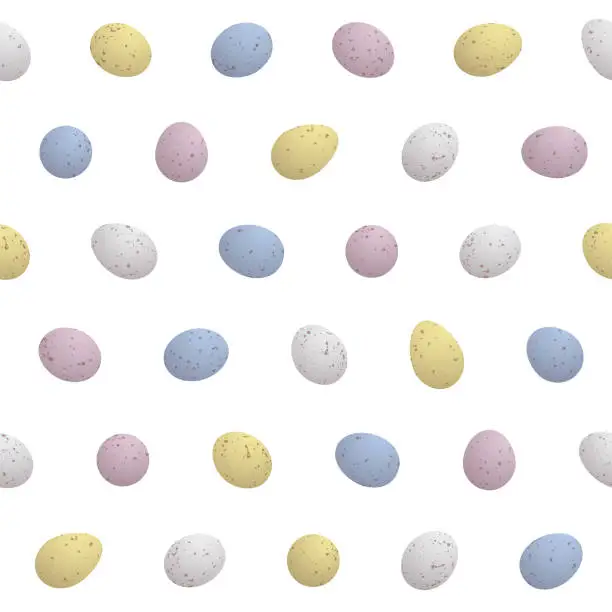 Vector illustration of Mini Easter Eggs - Seamless Pattern