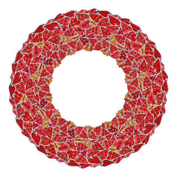 istock Floral background with daisy, vector illustration. Daisy wreaths. 510409098