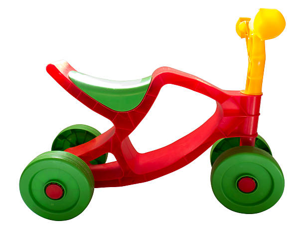 istock First bike plastic red with green wheels 510410274