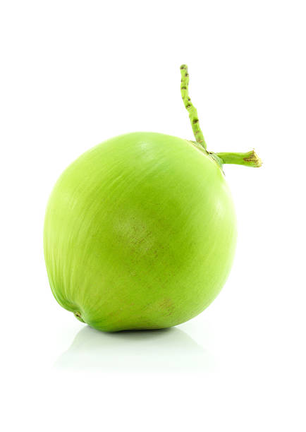 istock Green coconut Fruit isolated on white background. 510412104