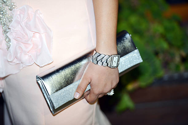 istock women silver color handbag 510412459