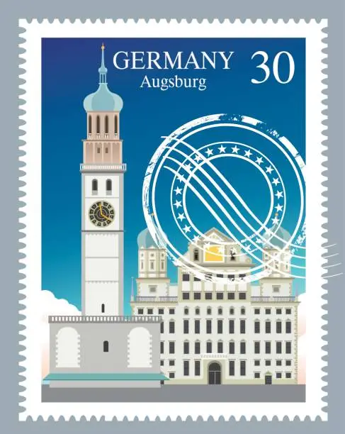 Vector illustration of Germany Stamp