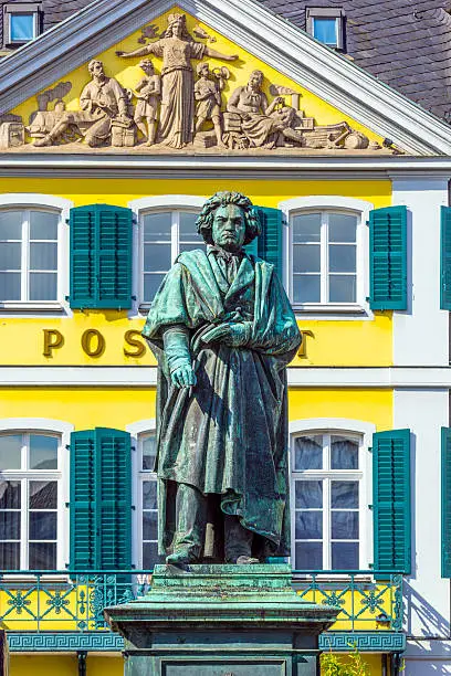 The Beethoven Monument on the Munsterplatz in Bonn, Germany
